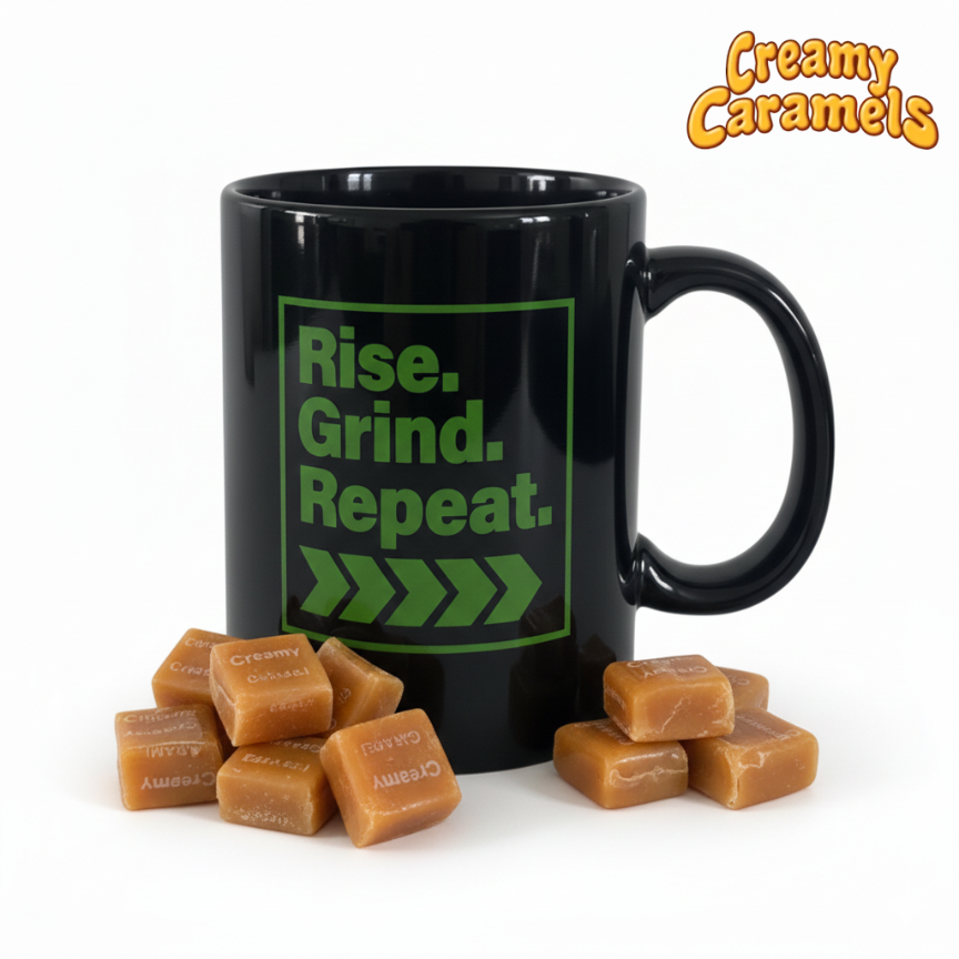 Rise. Grind. Repeat. - Creamy Caramel